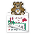 Stock Teddy Bear Shape Calendar Pad Magnets W/Tear Away Calendar